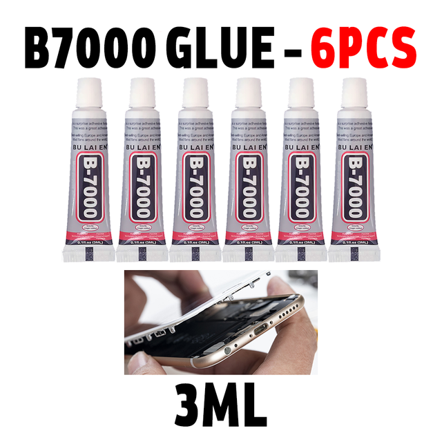 6pcs B7000 3ml Mobile Phone Touch Screen Super Glue B-7000 Adhesive  Telephone DIY Glue Repair Point Diamond Jewelry Glass Glue - AliExpress